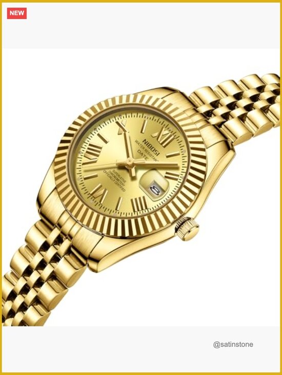 Women\'s Analog Quartz Stainless Steel Dress Watch with Date Display